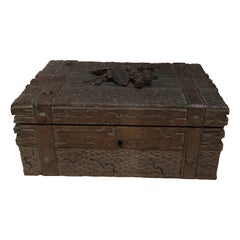 Scatola in Wood Wood francese con more, circa 1900
