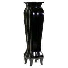 French Black Lacquer Louis XVI Pedestal, 19th Century