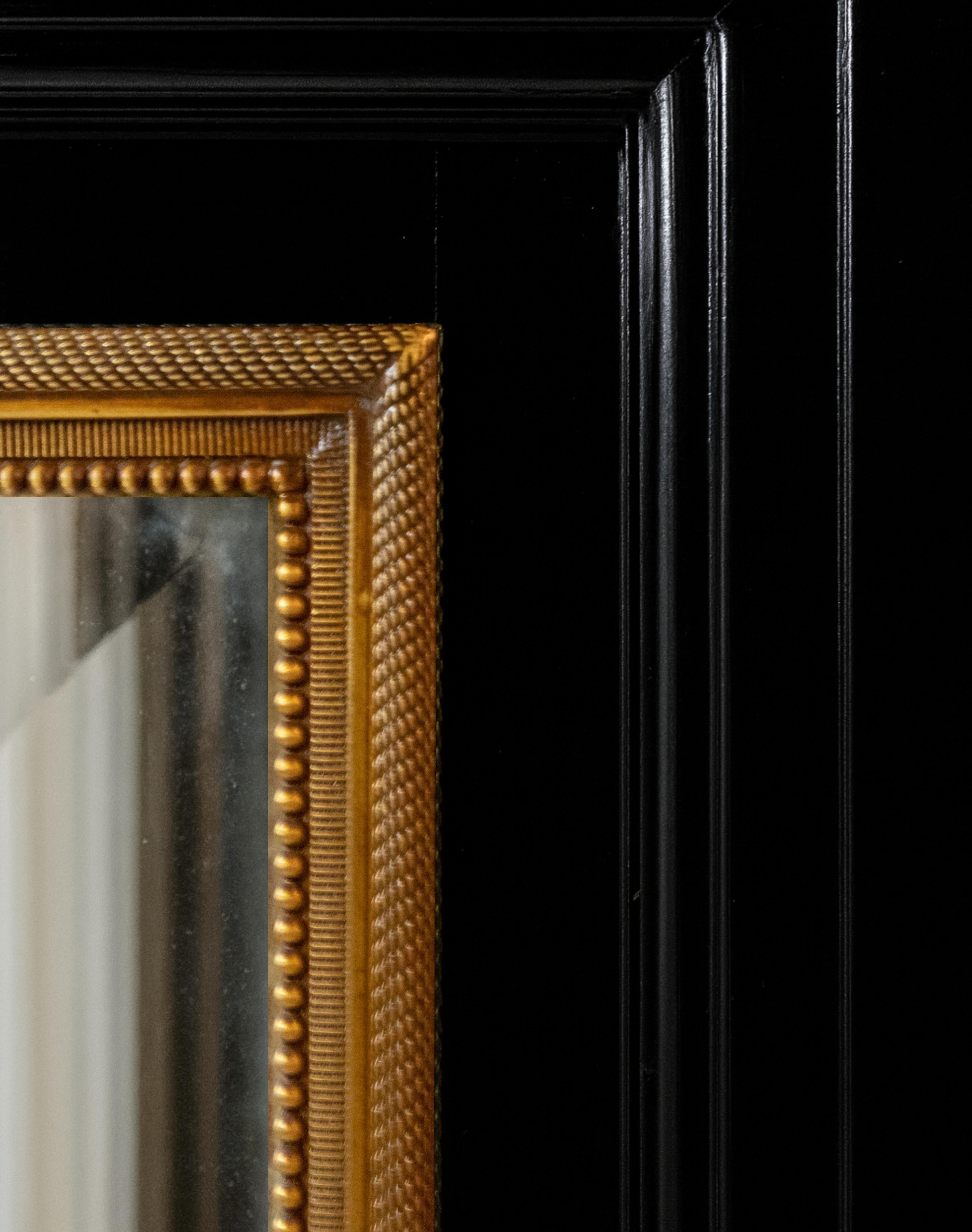 Francese Vetrina francese in lacca nera Napoleone III XIX secolo in vendita