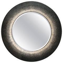 French Black Lacquered Mirror