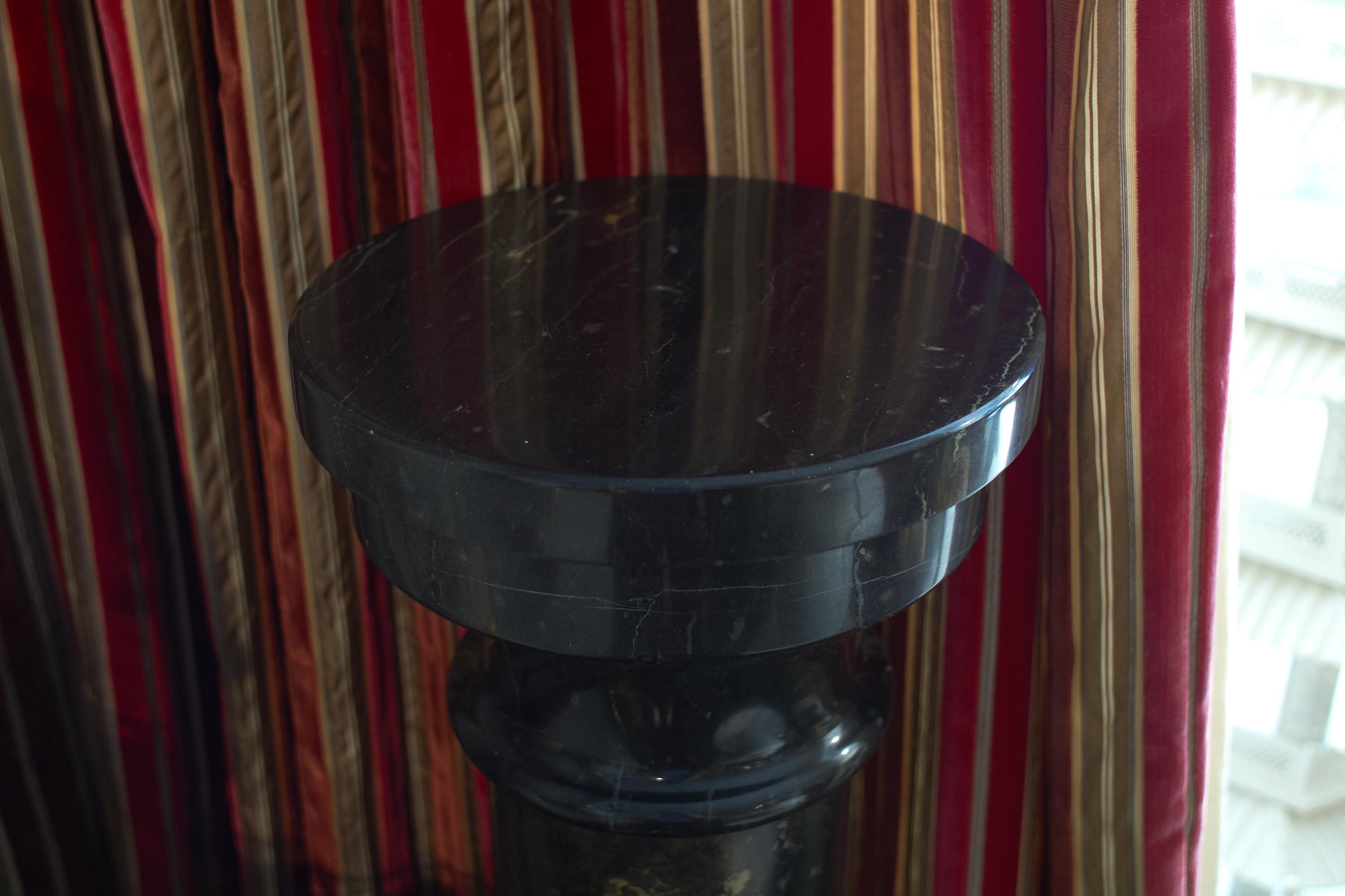 French Black Marble Column For Sale 4