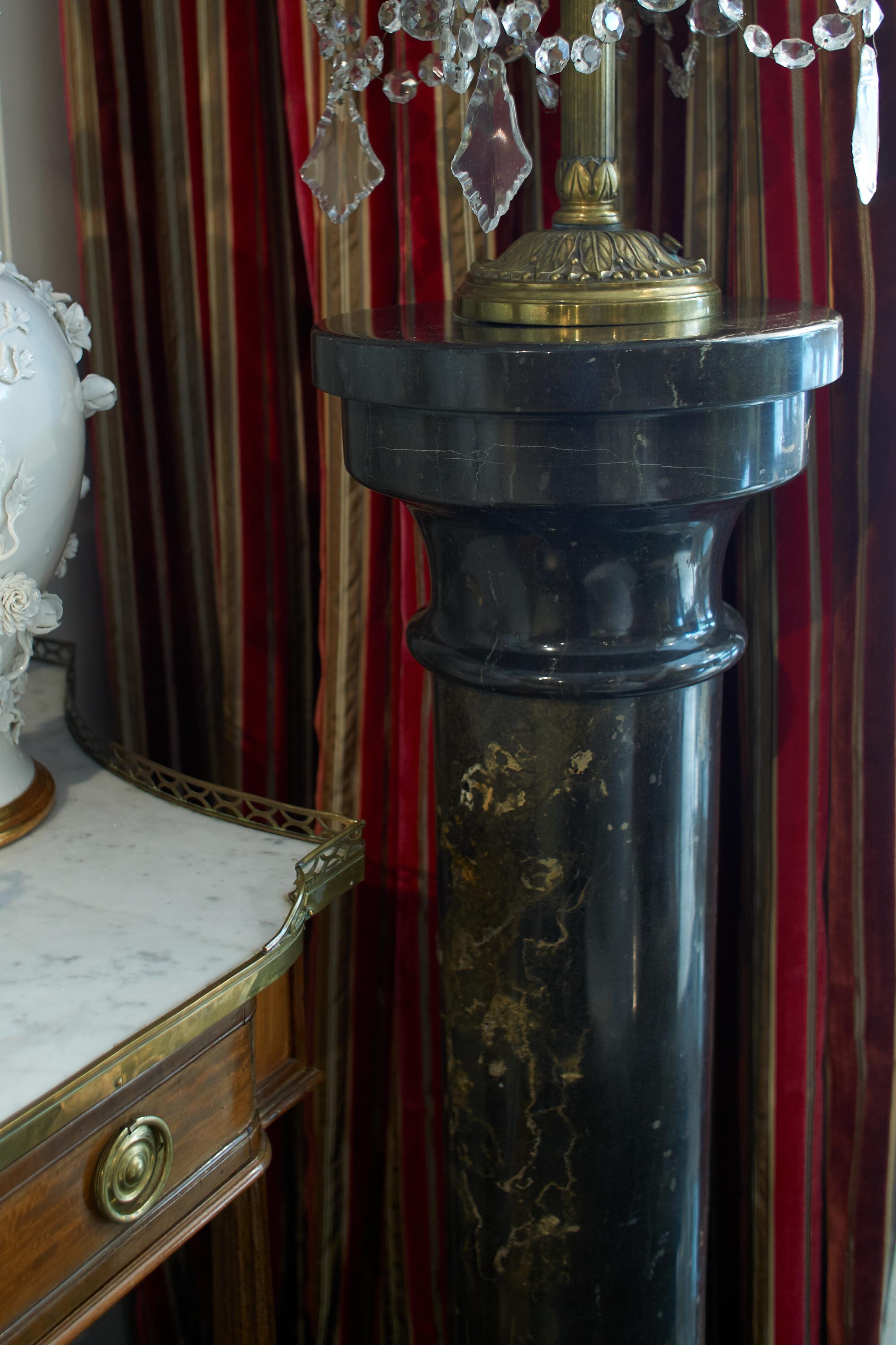French Black Marble Column For Sale 3