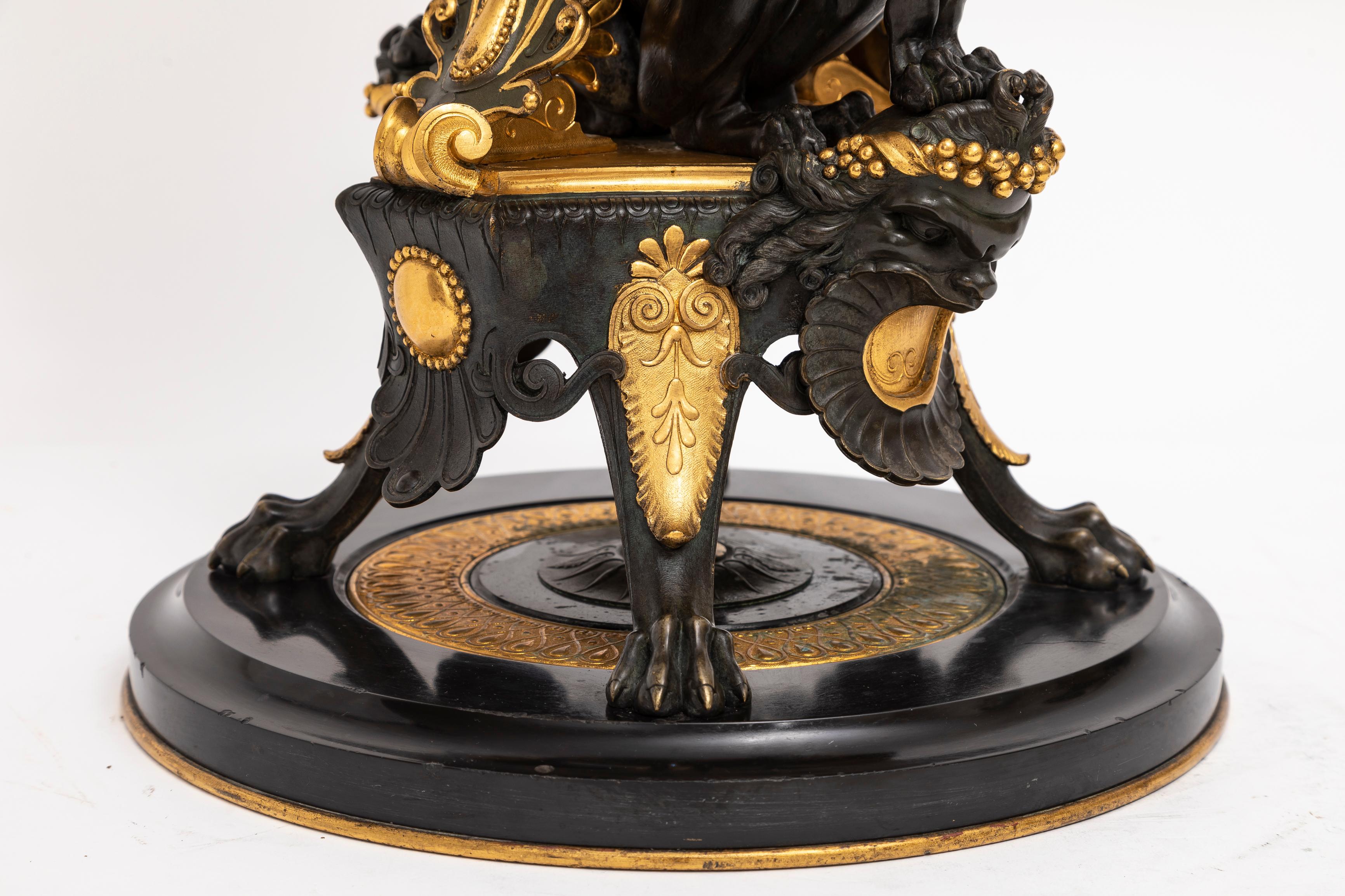 French Black Marble Patinated & Gilt-Bronze Vase Attributed: Charpentier & Cie For Sale 8