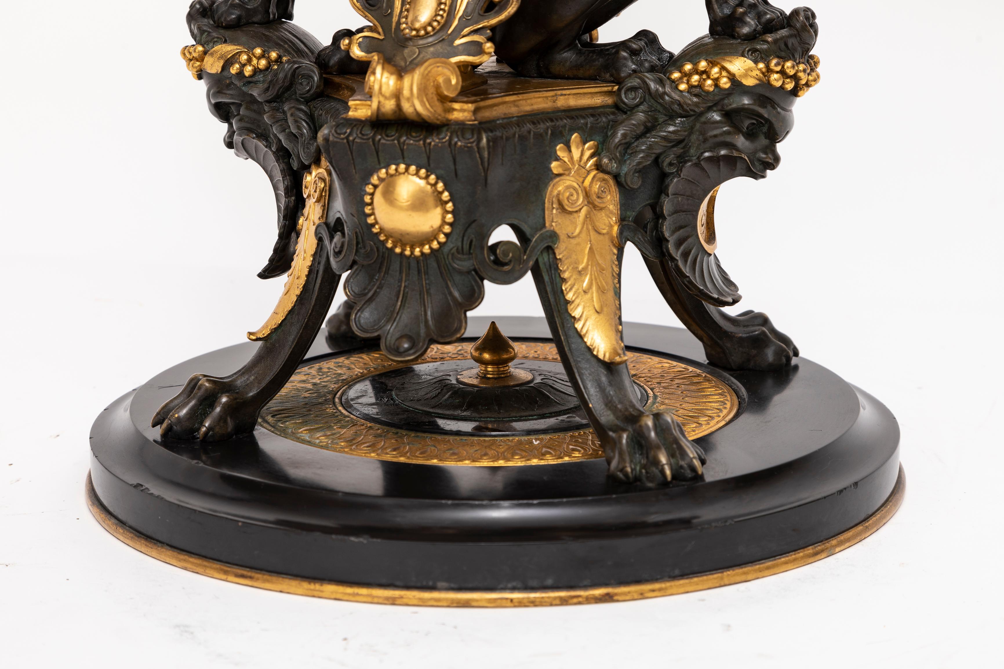 French Black Marble Patinated & Gilt-Bronze Vase Attributed: Charpentier & Cie For Sale 10