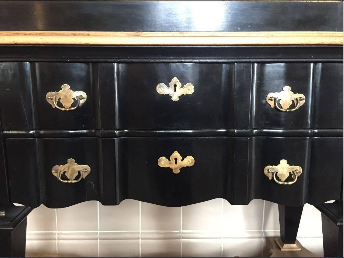 French Black Painted Double Body Mirrored Cupboard from Early 20th Century 13