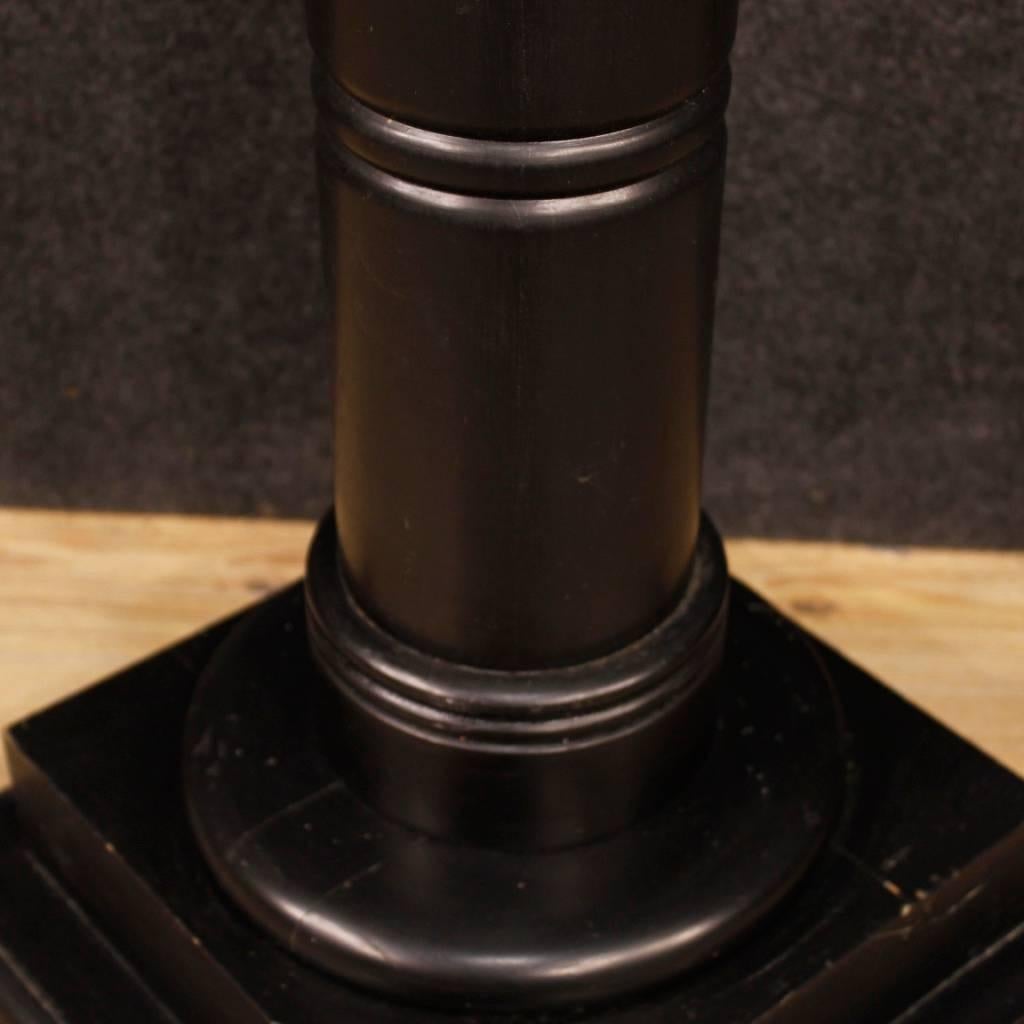 French Black Painted Wooden Column from 20th Century 2