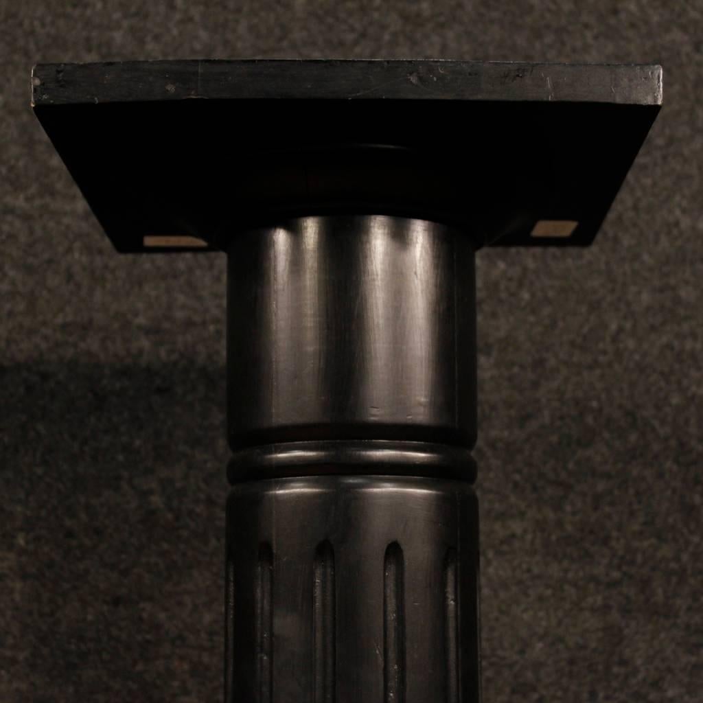 French Black Painted Wooden Column from 20th Century 3