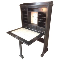 French Black Secretary Desk, 2010s