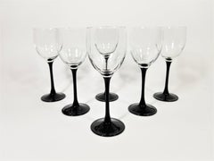 Luminarc, France Noir  Verres à pied / verres à vin à base de tulipe, ensemble de 6