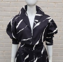 French Black & White Bolero & Bubble Skirt, 1980's