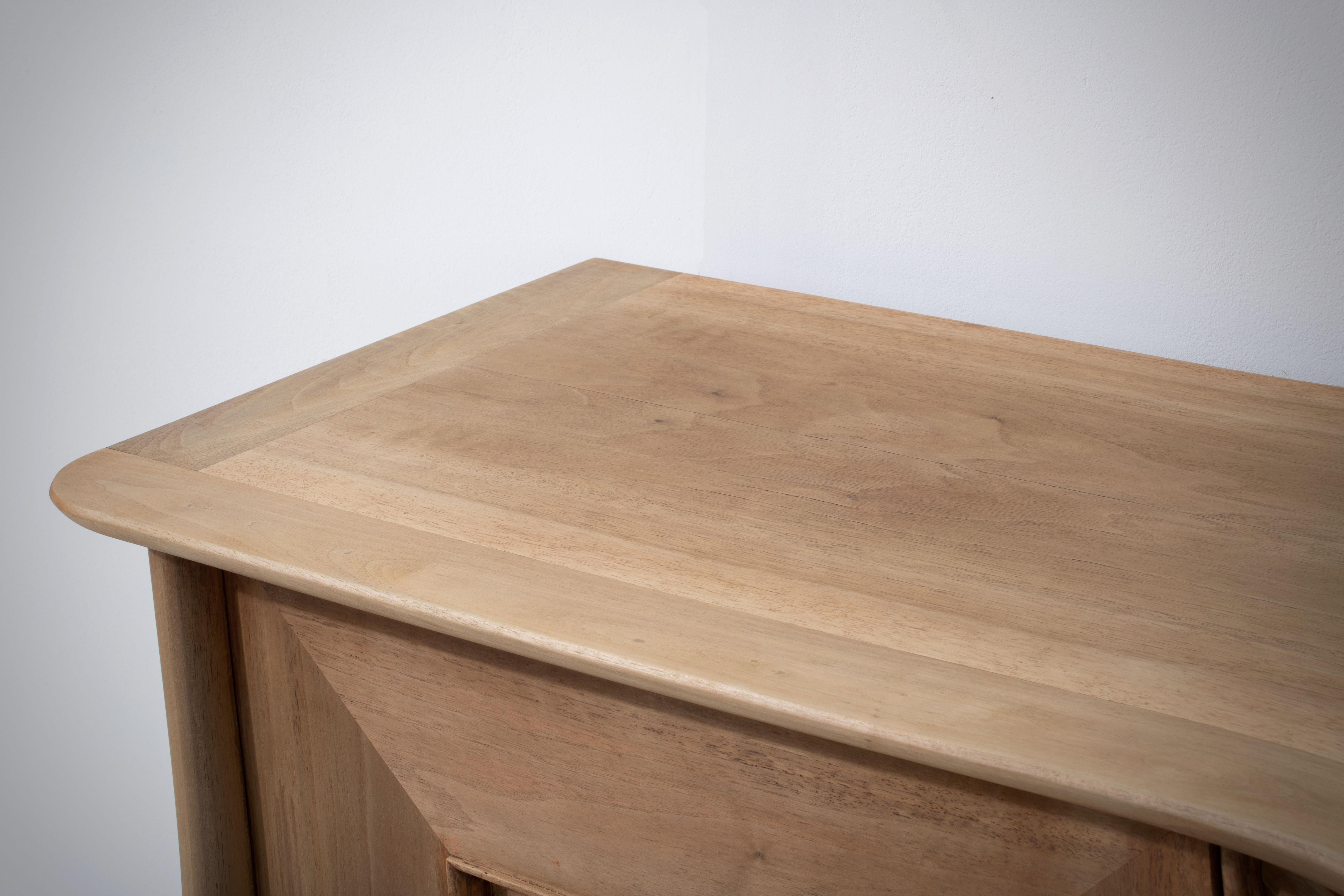 French Bleached Credenza, Oak, France, 1940s 3