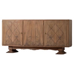 French Bleached Credenza, Walnut, France, 1940s