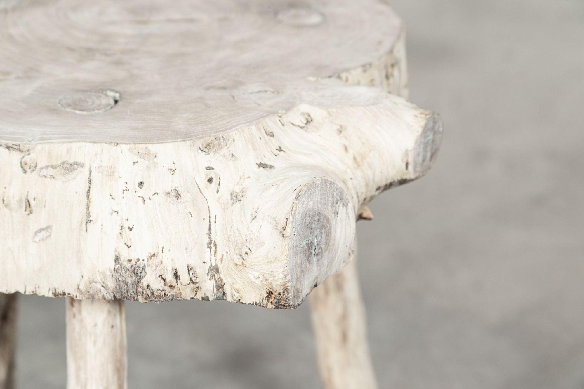 French Bleached Elm Side Tables For Sale 3