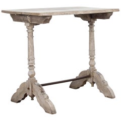 Antique French Bleached Oak Bistro Table