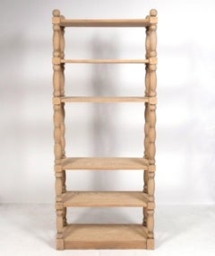 French Bleached Oak Bookcase or Vitrine