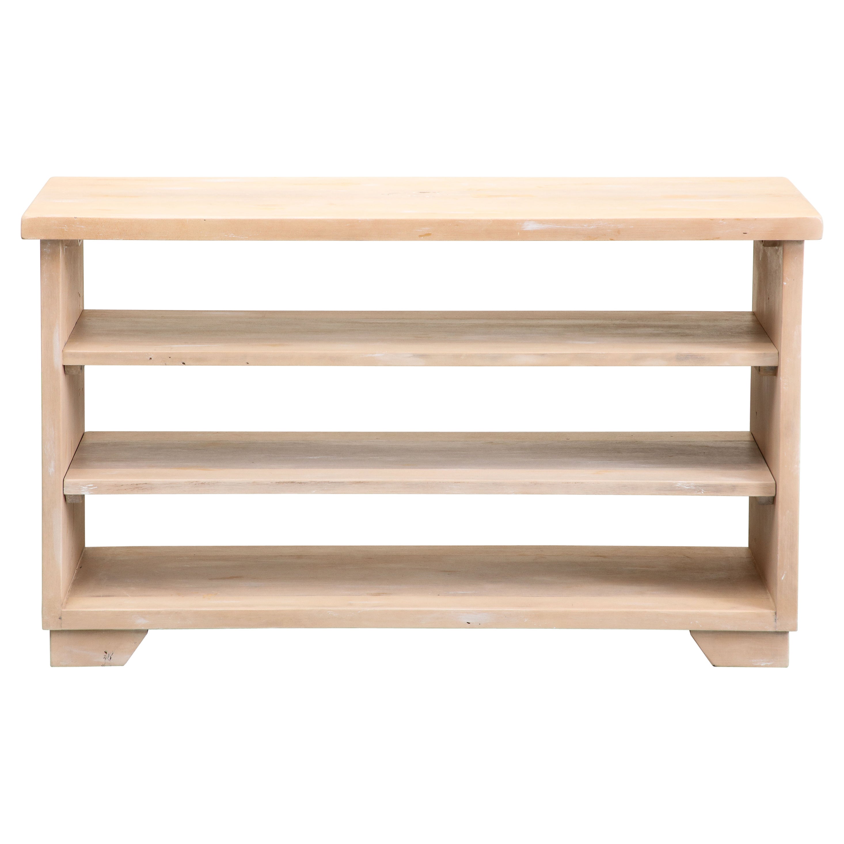 French Bleached Oak Bookshelf, c. 1950