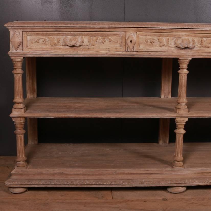 French Bleached Oak Buffet In Good Condition In Leamington Spa, Warwickshire