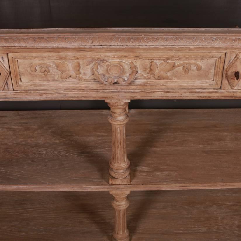 19th Century French Bleached Oak Buffet