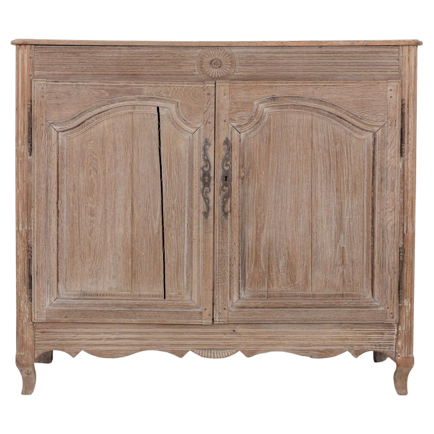 French Bleached Oak Buffet For Sale