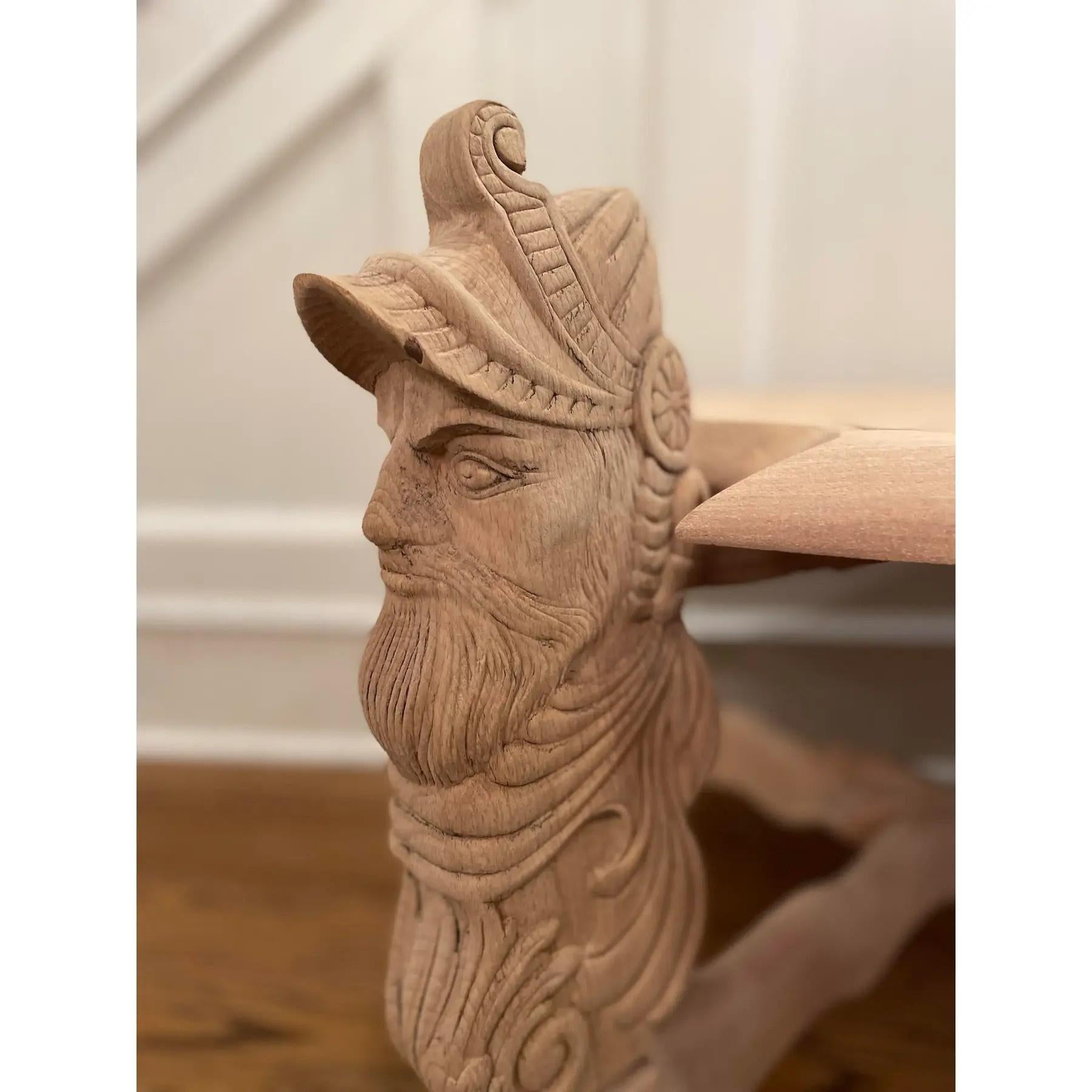 20ième siècle Table basse française en Oak Oak blanchi, British Colonial Style, 20e siècle en vente