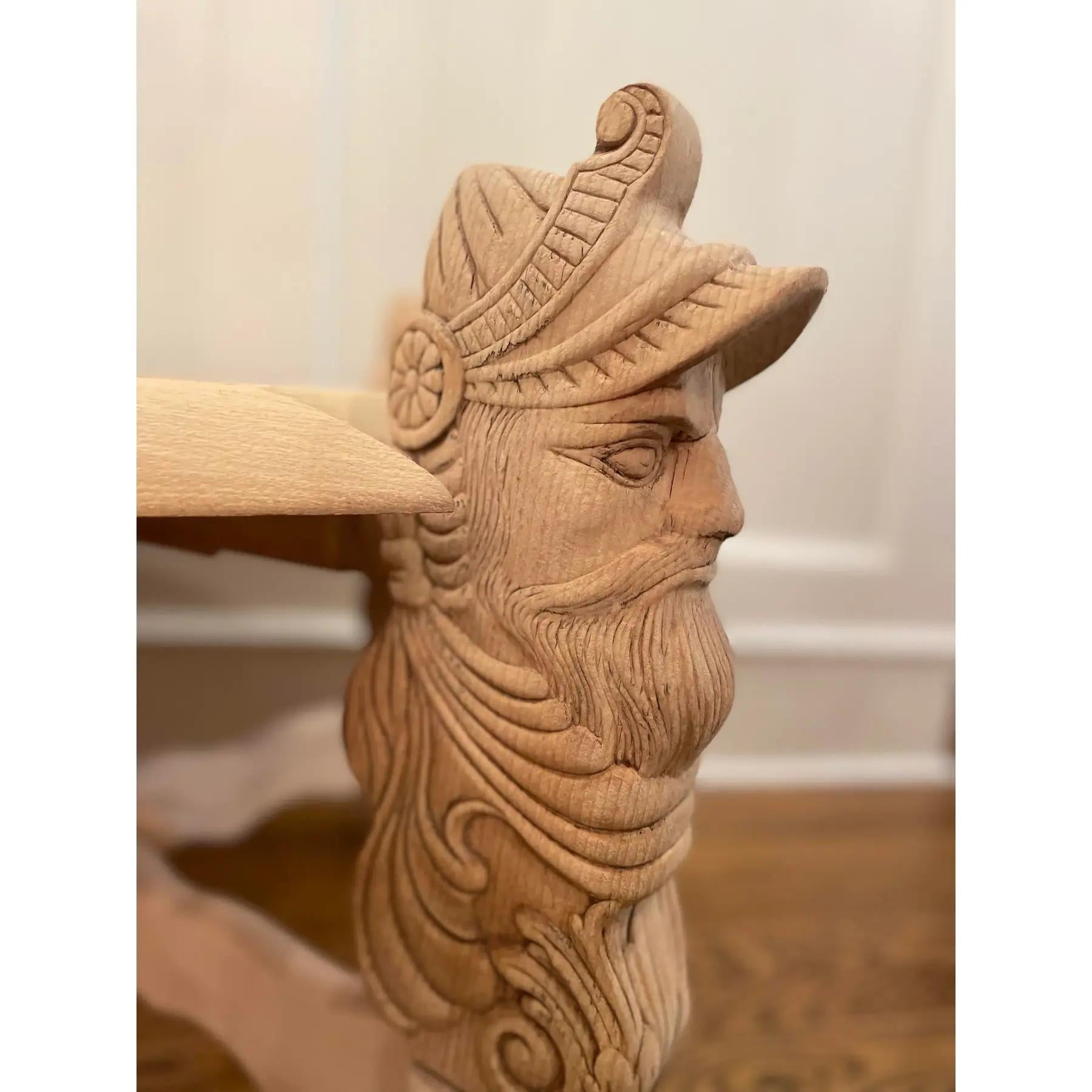 Table basse française en Oak Oak blanchi, British Colonial Style, 20e siècle en vente 1