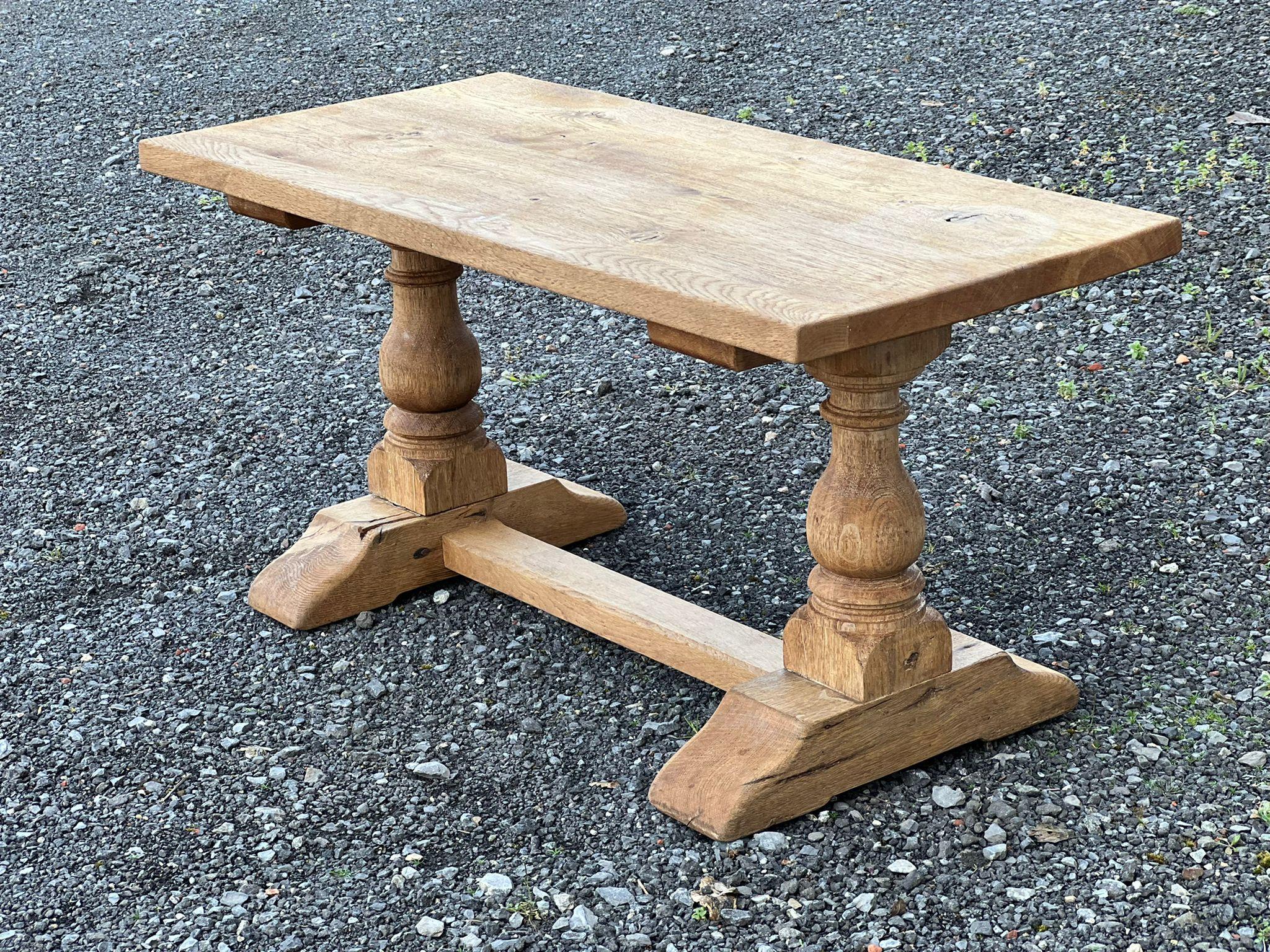 French, Bleached Oak Coffee Table 8