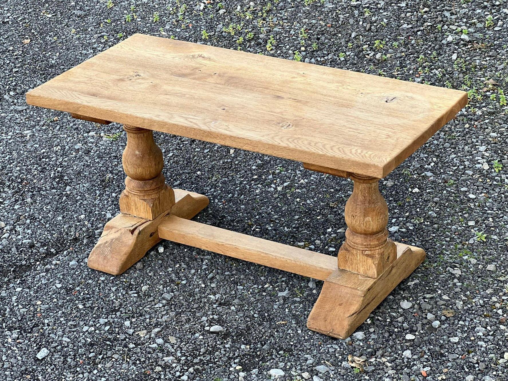 French, Bleached Oak Coffee Table 9