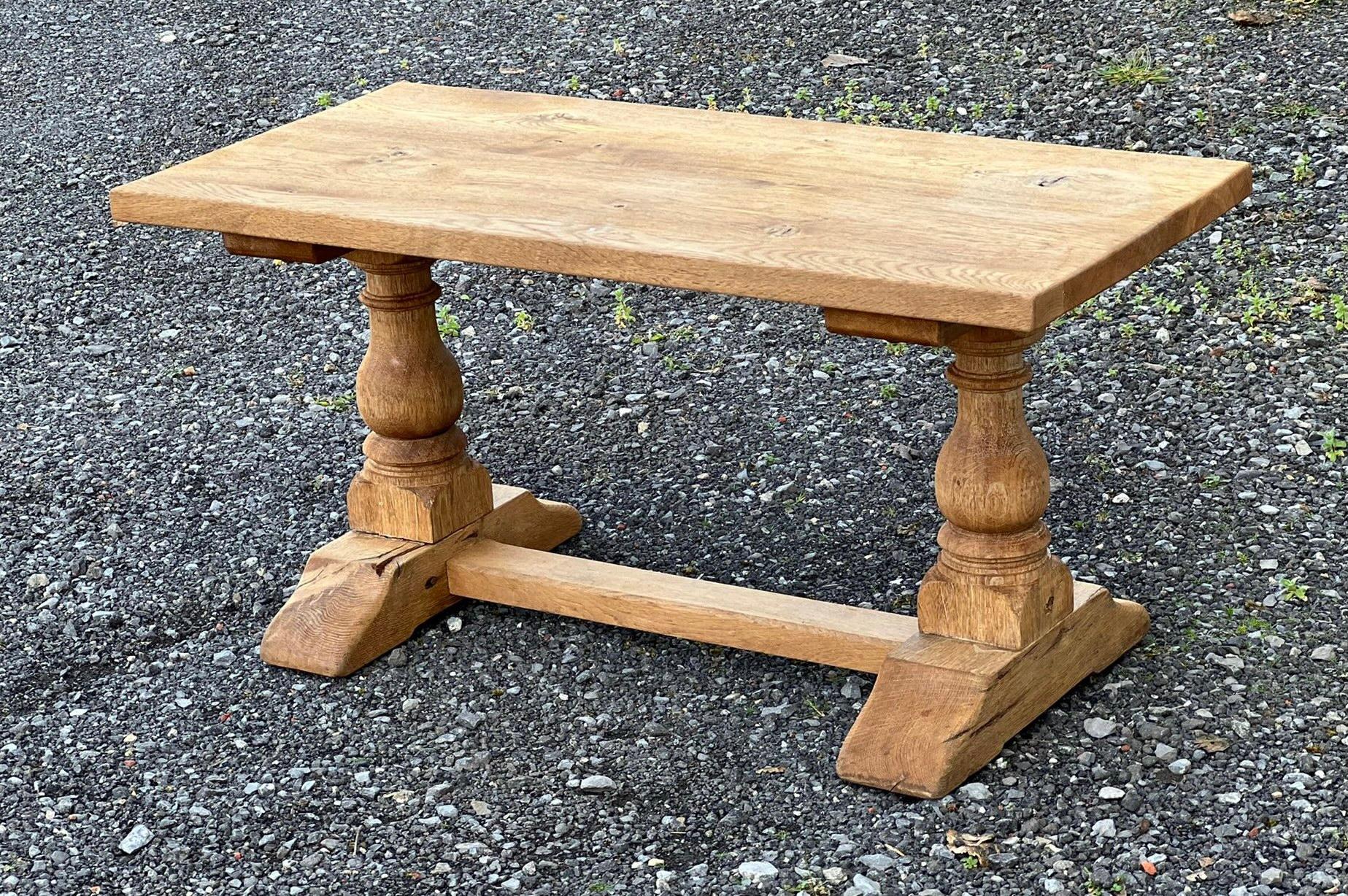 French, Bleached Oak Coffee Table 10