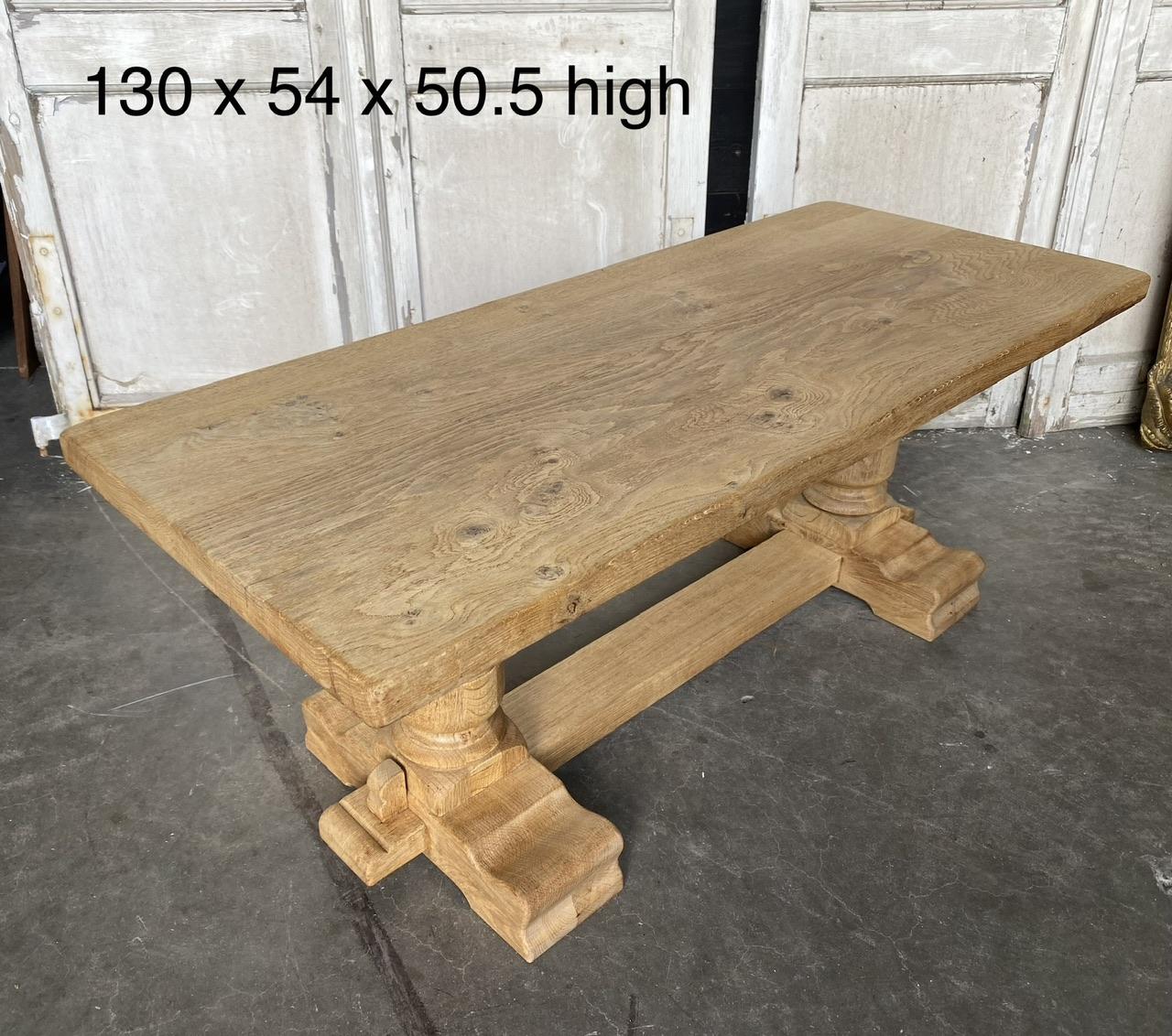 French Bleached Oak Coffin Table 4
