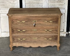 French Bleached Oak Commode Chest of Drawers