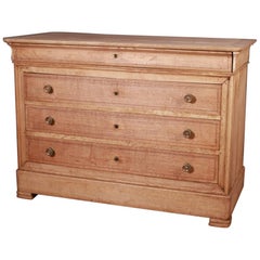 French Bleached Oak Commode