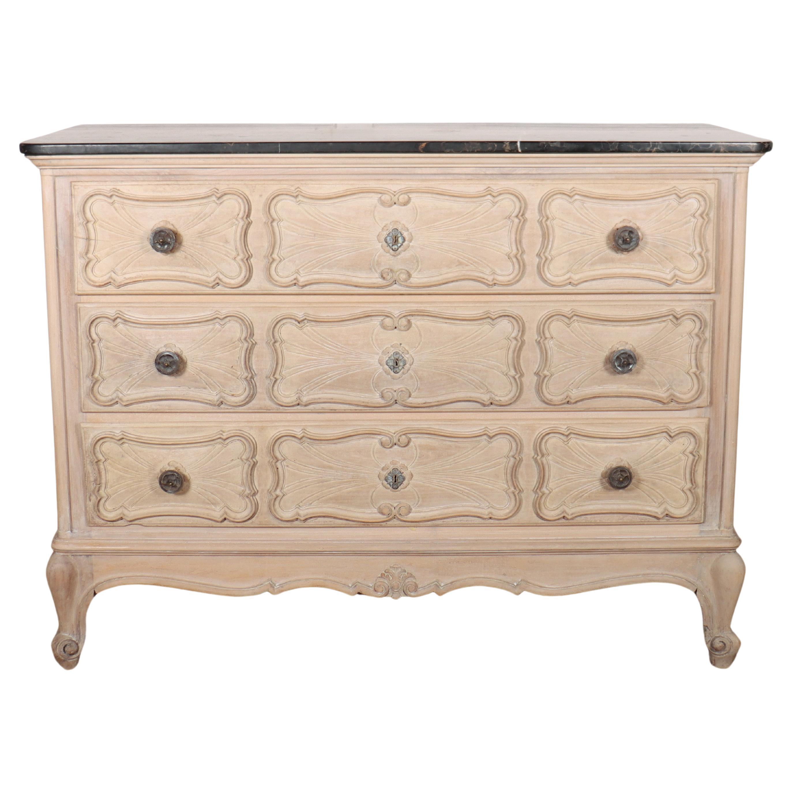 French Bleached Oak Commode