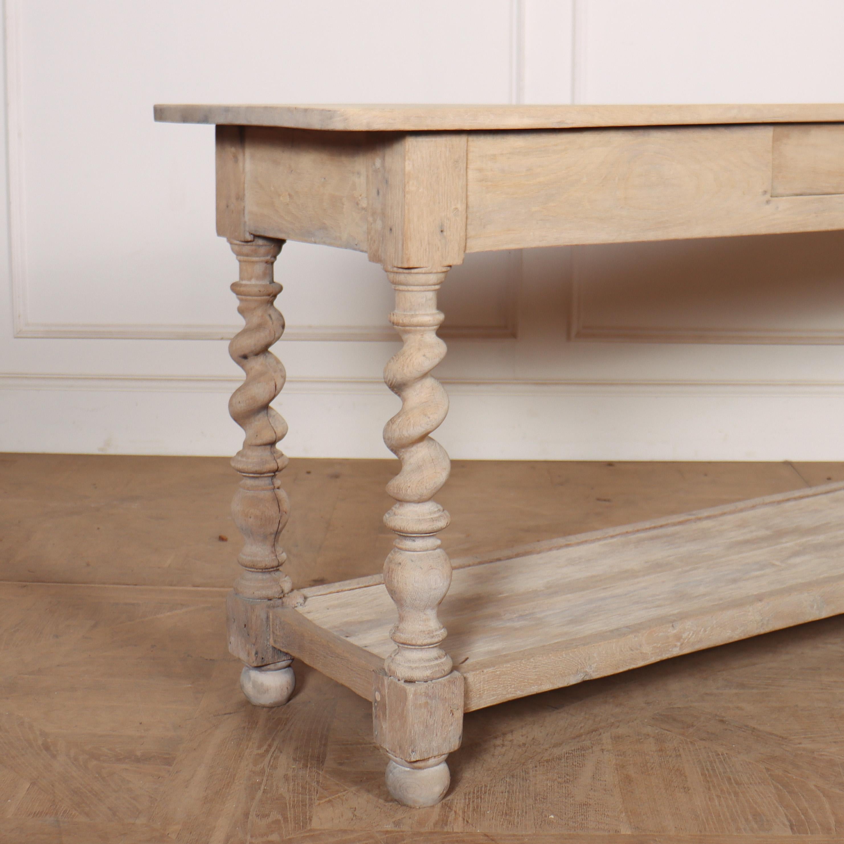 19th C French bleached oak drapers style console table. 1860.

Reference: 8088

Dimensions
71.5 inches (182 cms) Wide
17.5 inches (44 cms) Deep
29.5 inches (75 cms) High