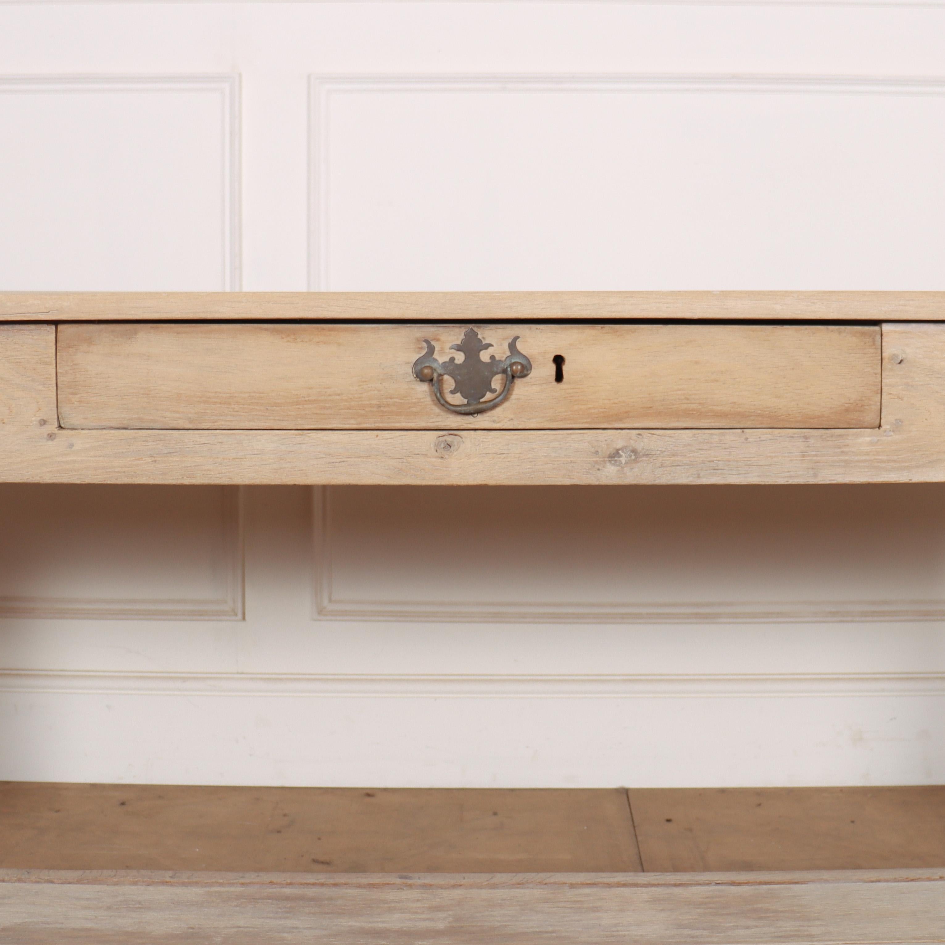 French Bleached Oak Console Table 1