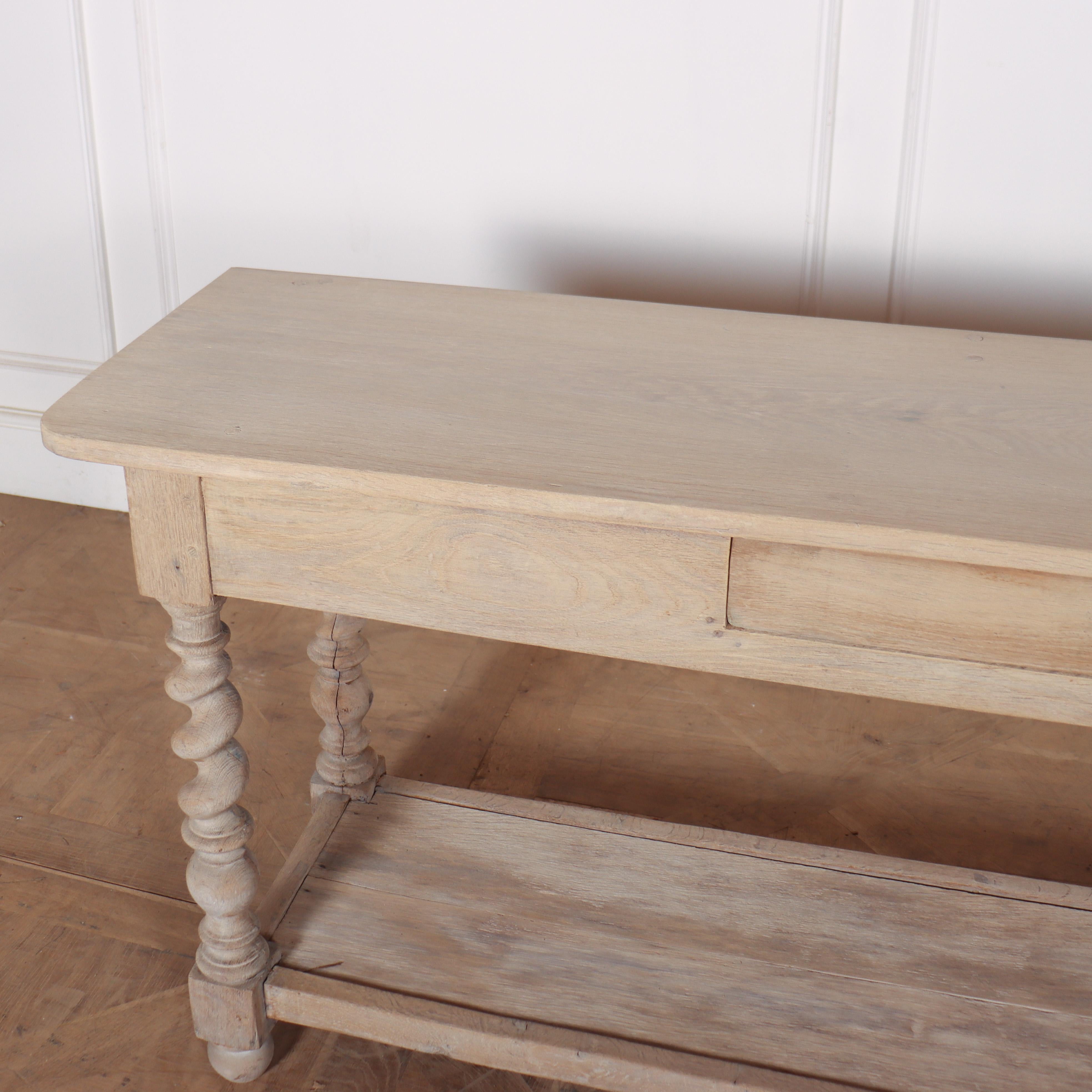 French Bleached Oak Console Table 2