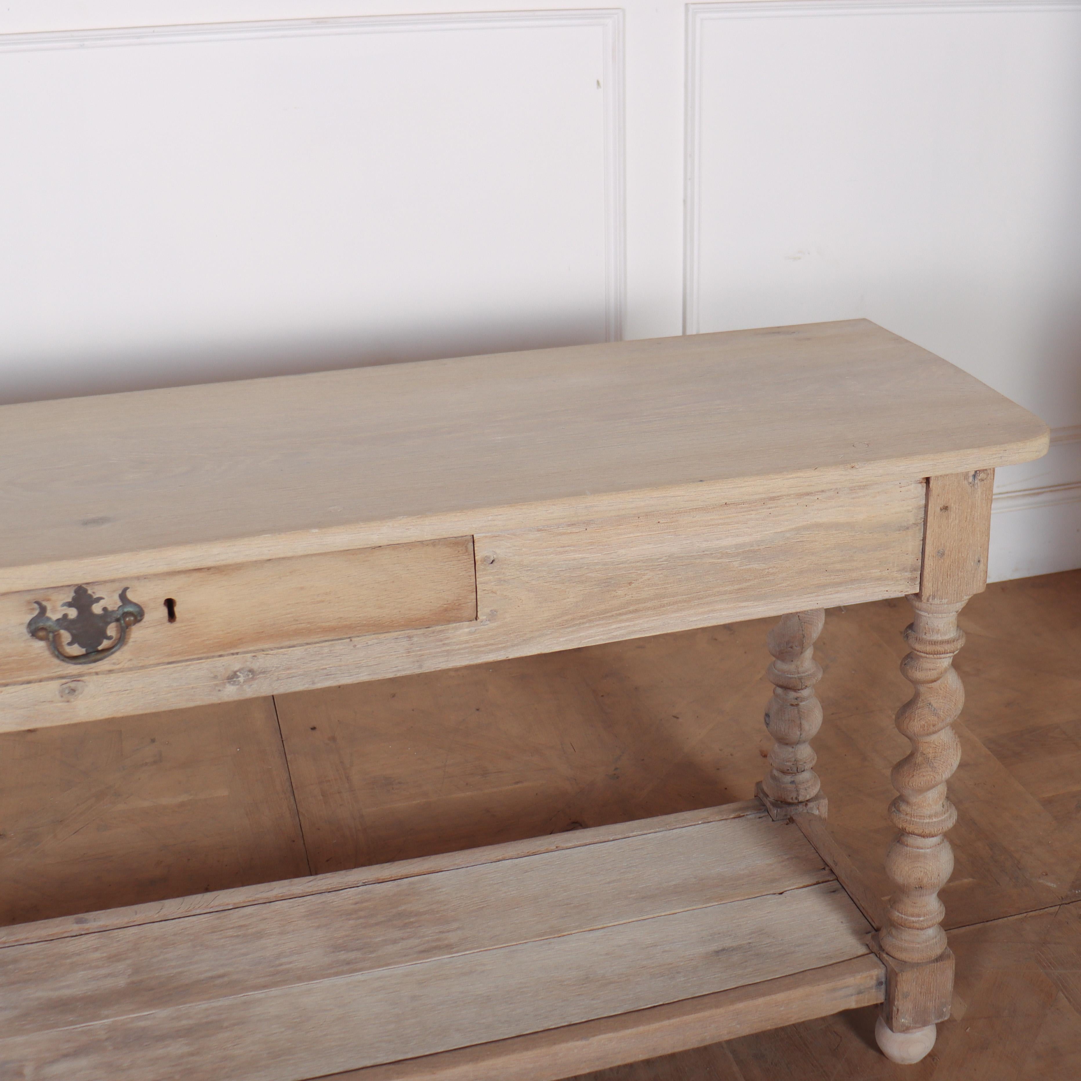 French Bleached Oak Console Table 3