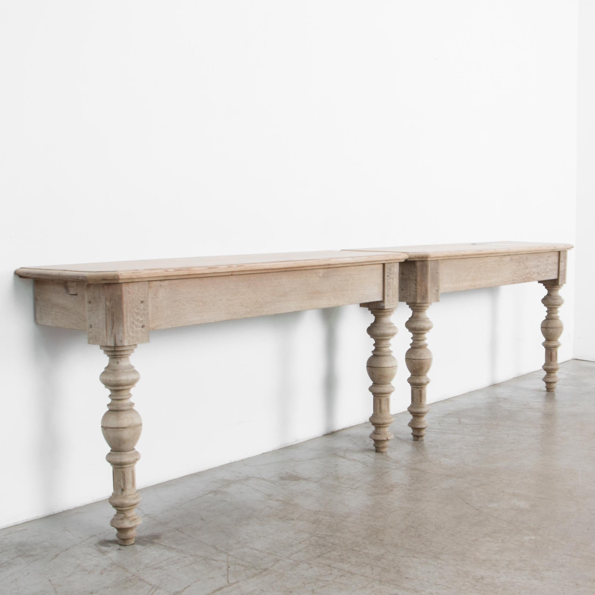 bleached console table