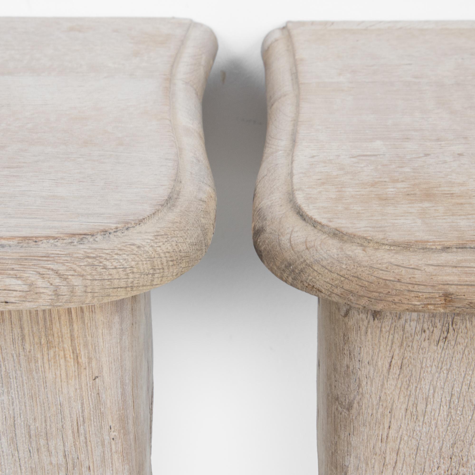 French Bleached Oak Console Tables, a Pair 1