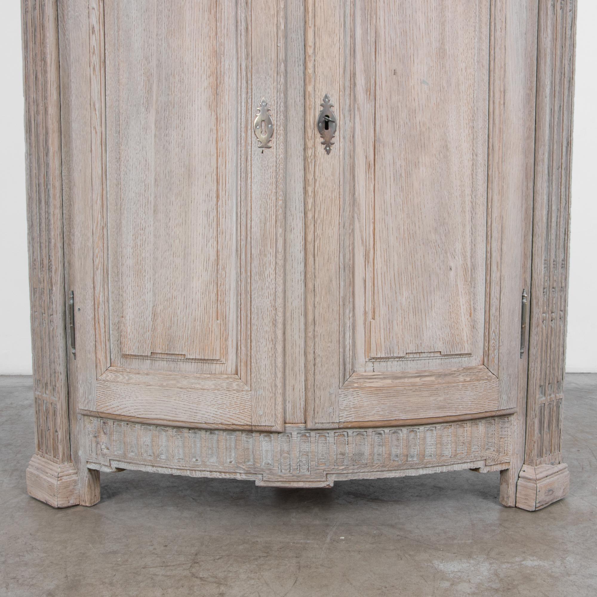 French Bleached Oak Corner Cabinet 7