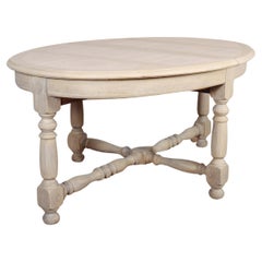 Used French Bleached Oak Dining Table