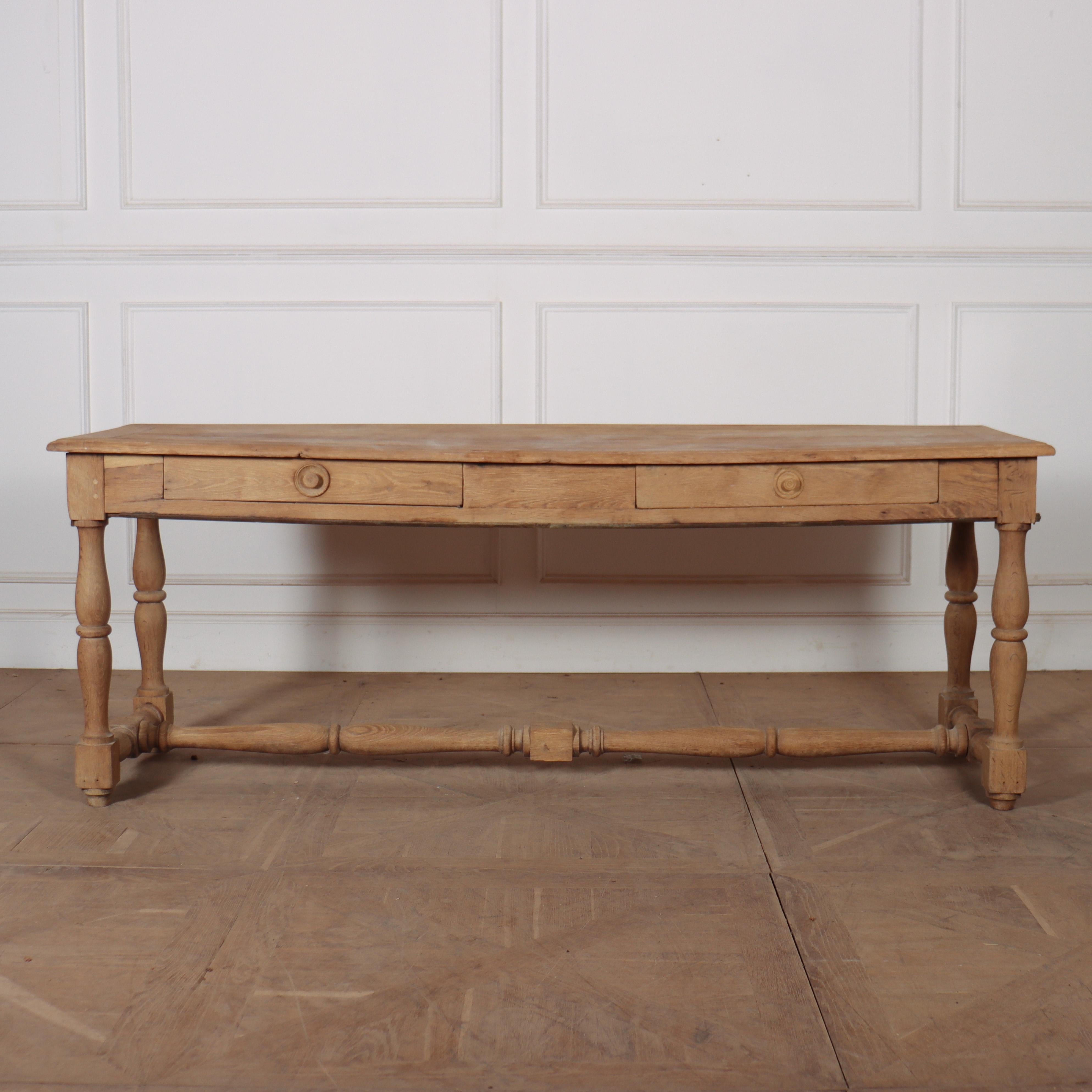 19th C French bleached oak two drawer drapers console table. 1860.

Reference: 8077

Dimensions
78.5 inches (199 cms) Wide
23.5 inches (60 cms) Deep
29.5 inches (75 cms) High