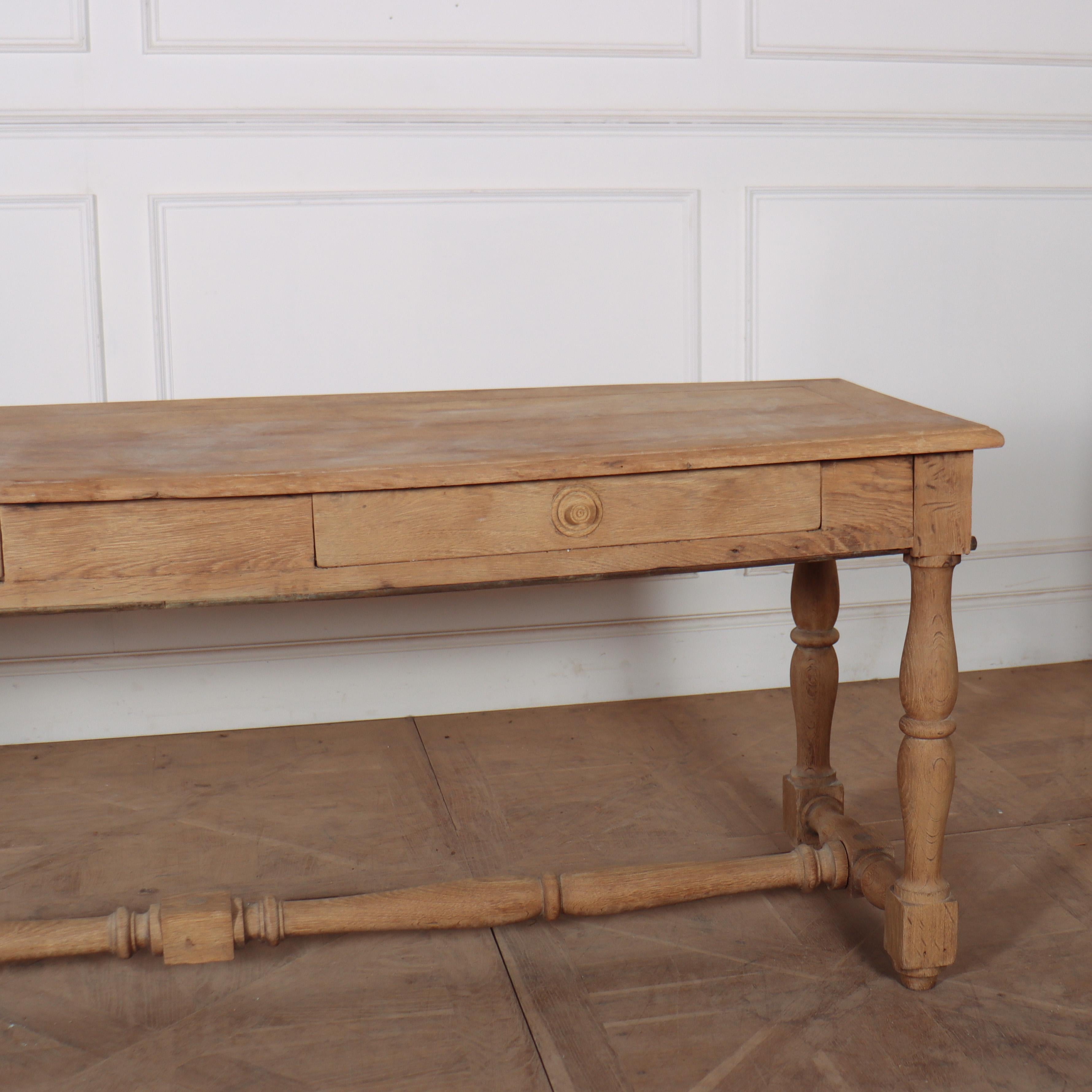 19th Century French Bleached Oak Drapers Console