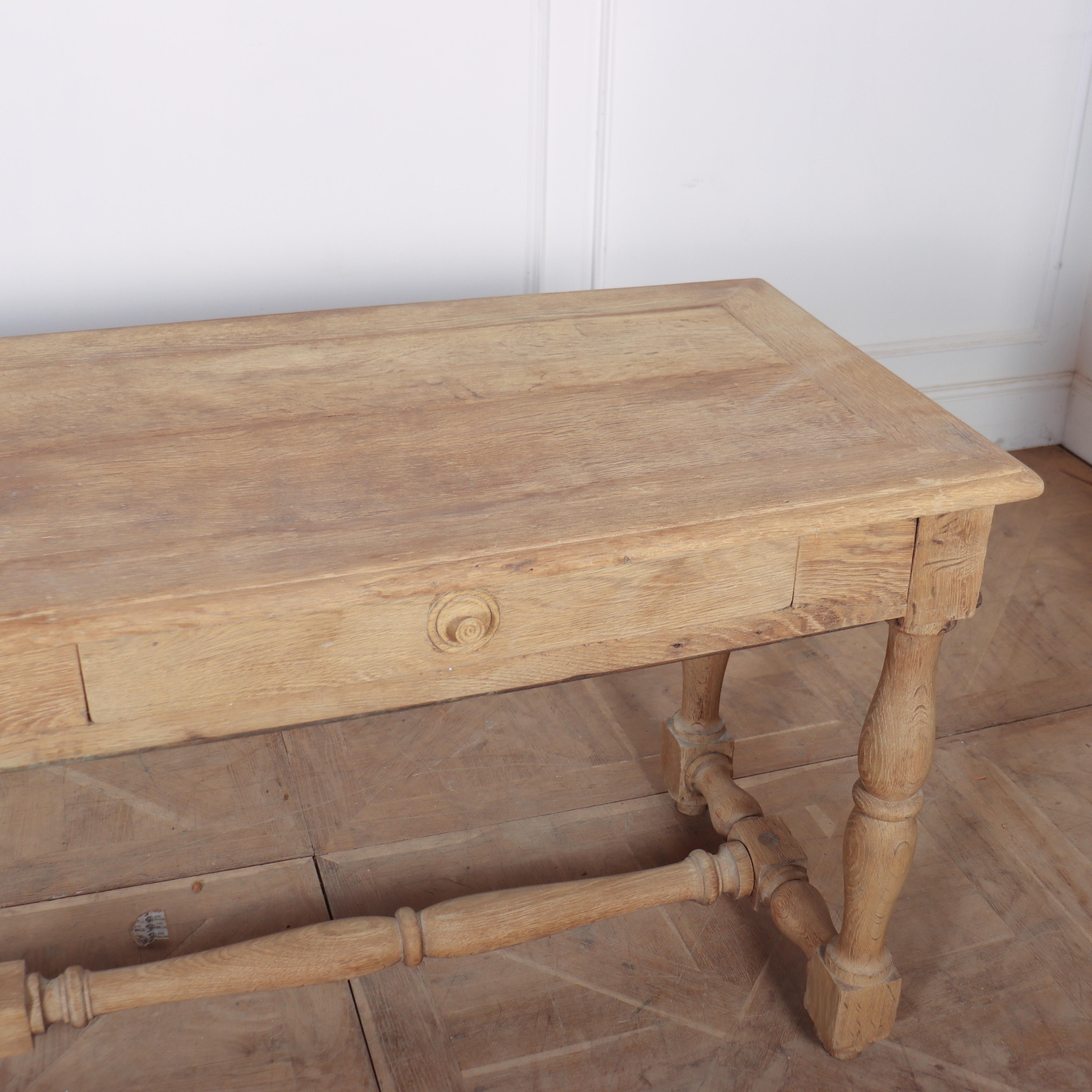 French Bleached Oak Drapers Console 2