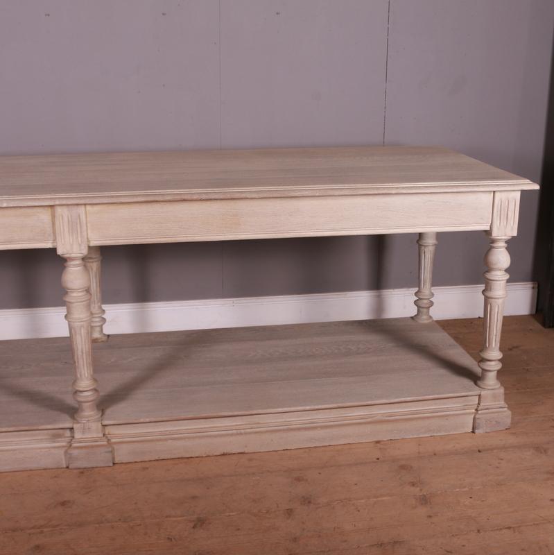 French Bleached Oak Drapers Table For Sale 6
