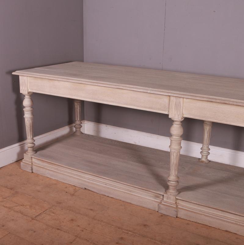 French Bleached Oak Drapers Table For Sale 7