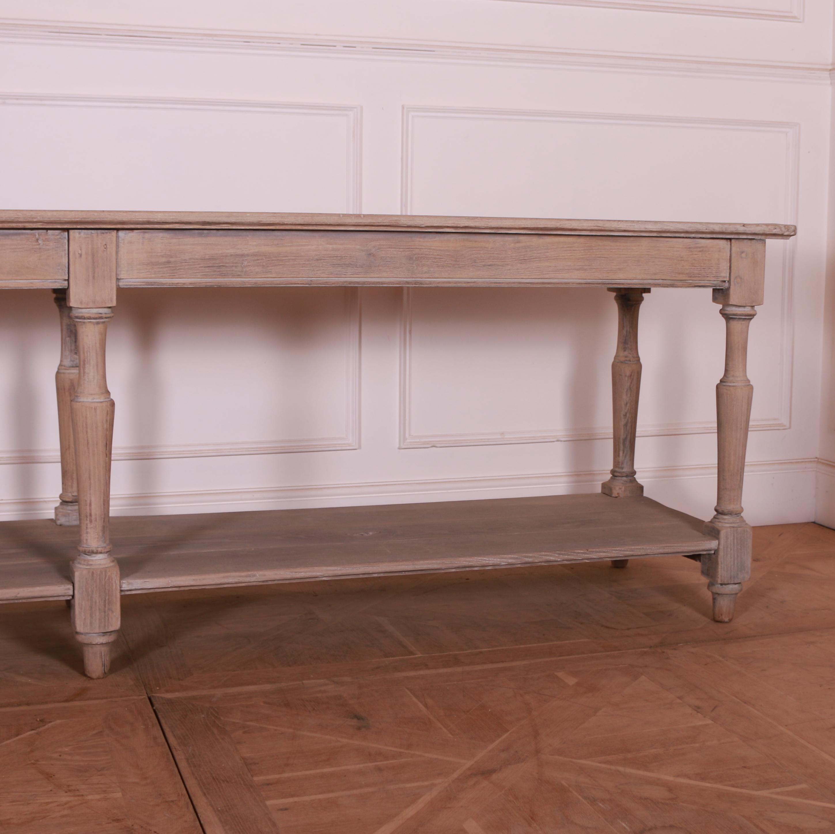 Good 19th C French bleached oak drapers table. 1890.



Dimensions
102.5 inches (260 cms) Wide
24.5 inches (62 cms) Deep
31.5 inches (80 cms) High.