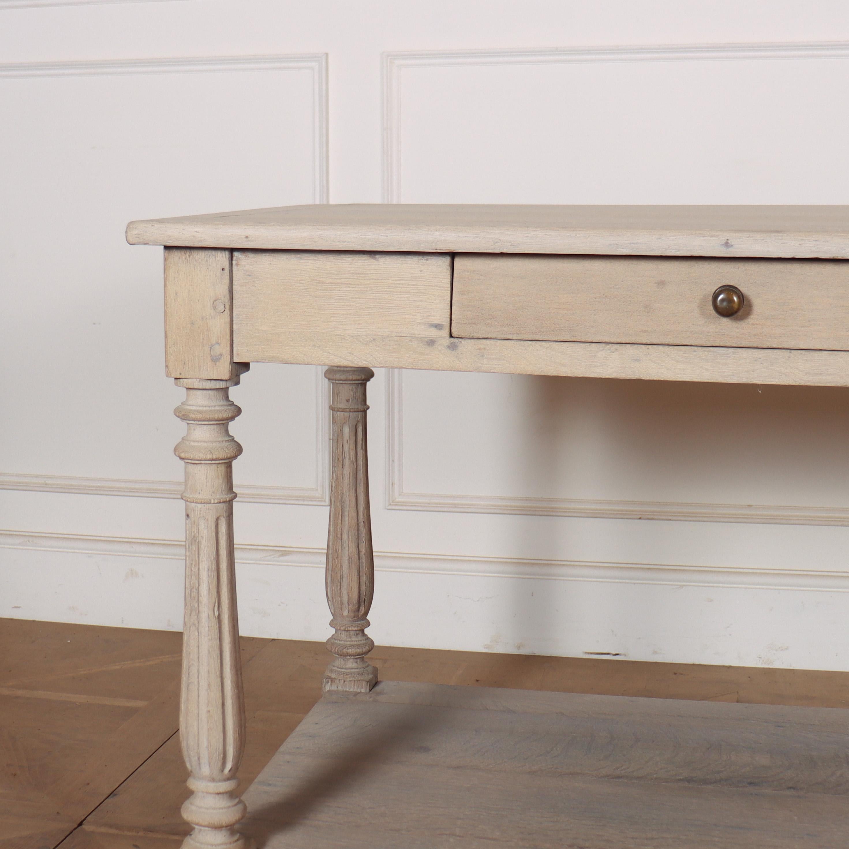 Pretty French bleached oak drapers table. Lovely colour. 1880.

Reference: 8225

Dimensions
69.5 inches (177 cms) Wide
28 inches (71 cms) Deep
31 inches (79 cms) High