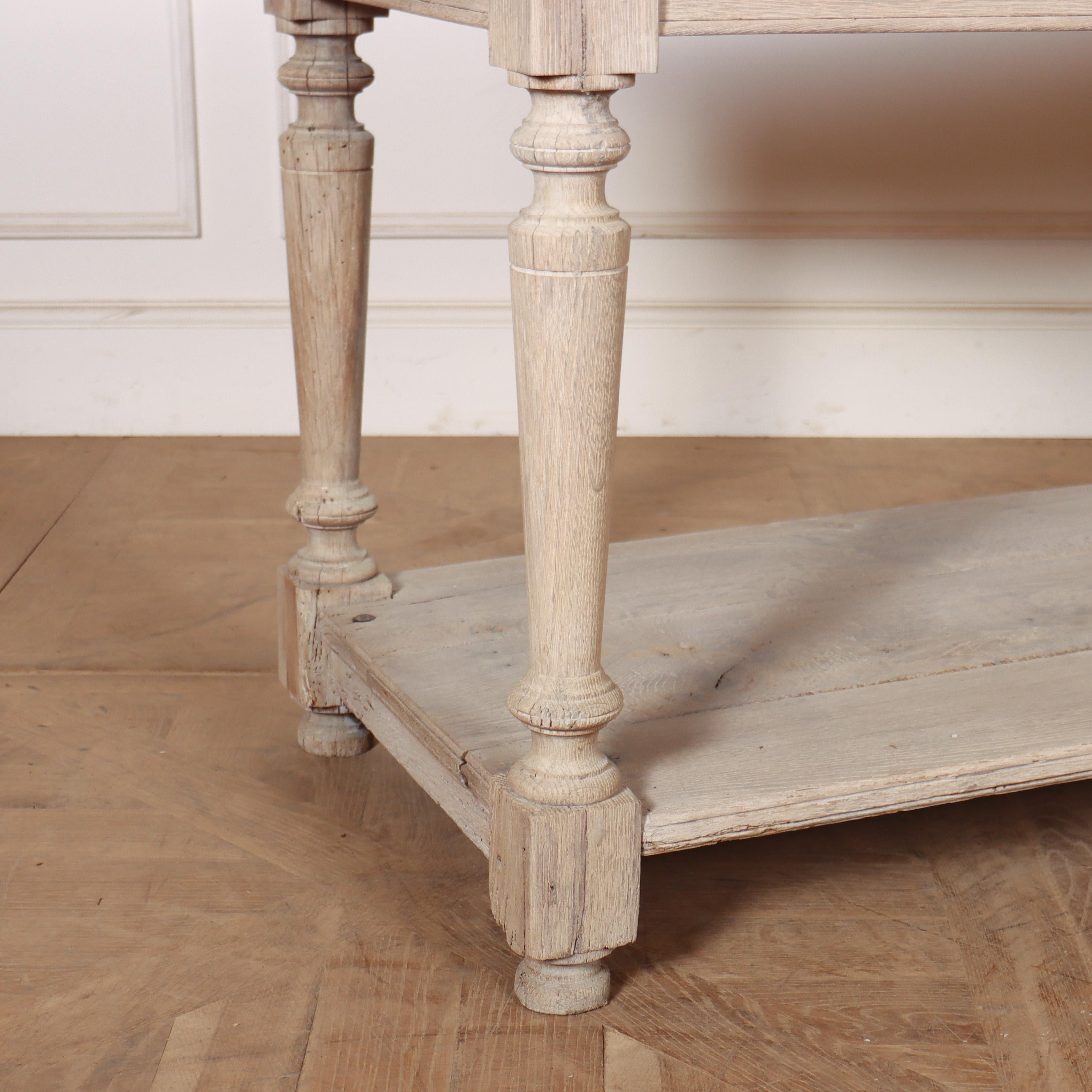 French Bleached Oak Drapers Table In Good Condition In Leamington Spa, Warwickshire