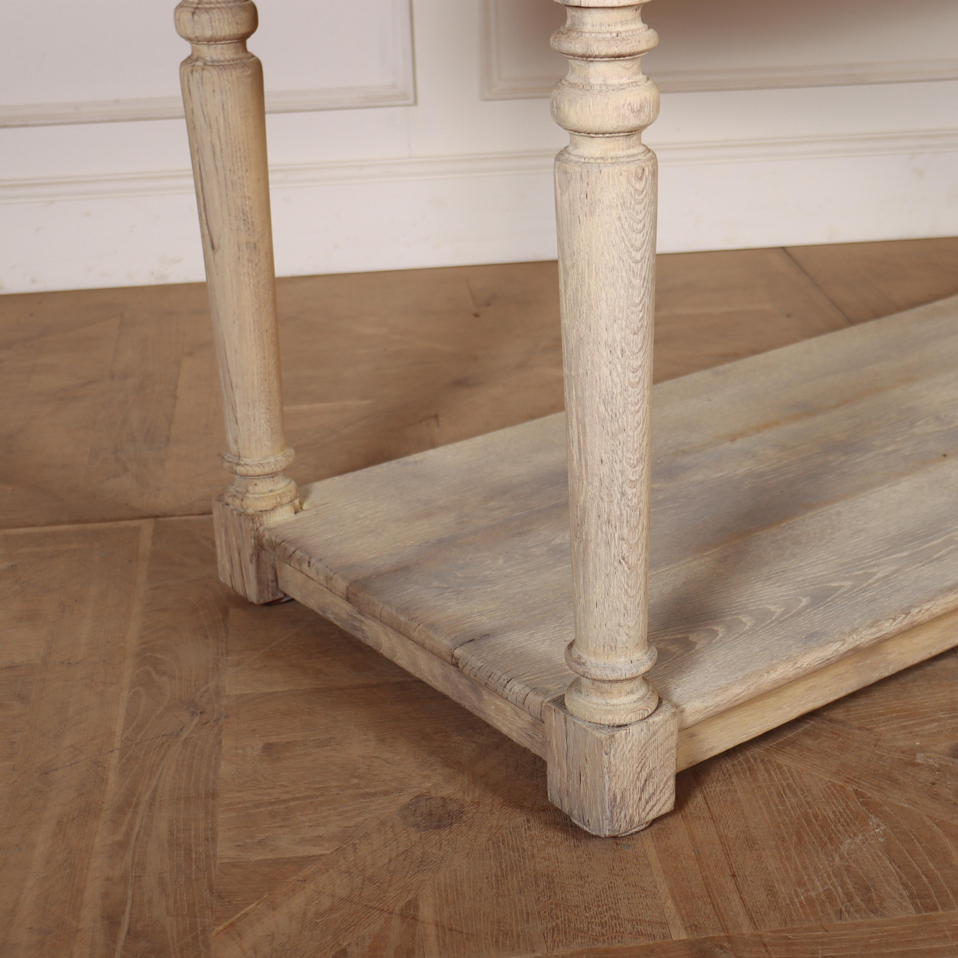 French Bleached Oak Drapers Table In Good Condition In Leamington Spa, Warwickshire