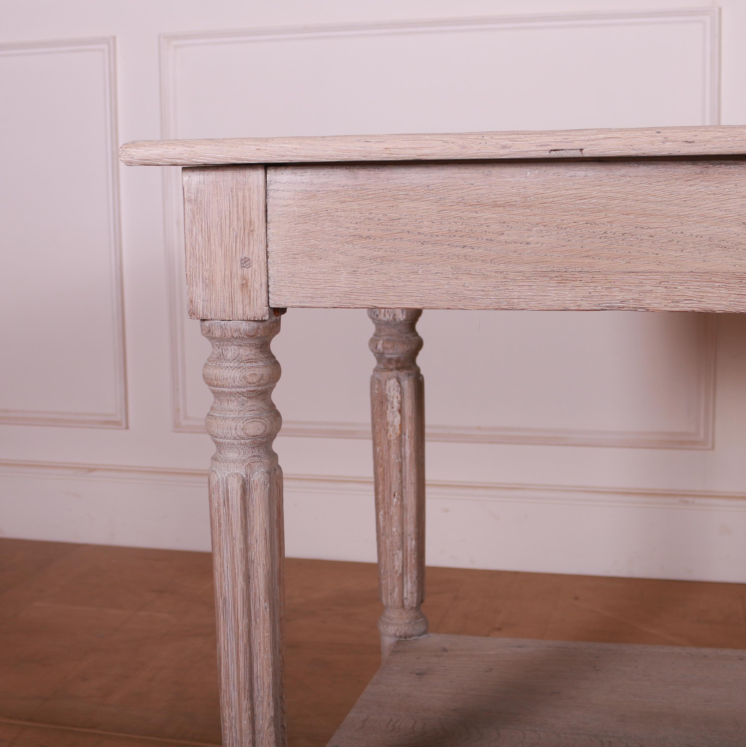 19th Century French Bleached Oak Drapers Table